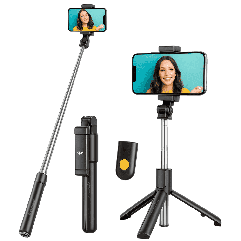 palo selfie tripode bluetooth con control 95.5 cm