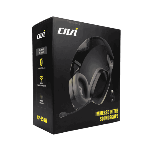 Audífonos Gamer Tri-Modo OVI HP-858W – Bluetooth 5.3 / 2.4GHz / Cable con Micrófono Desmontable
