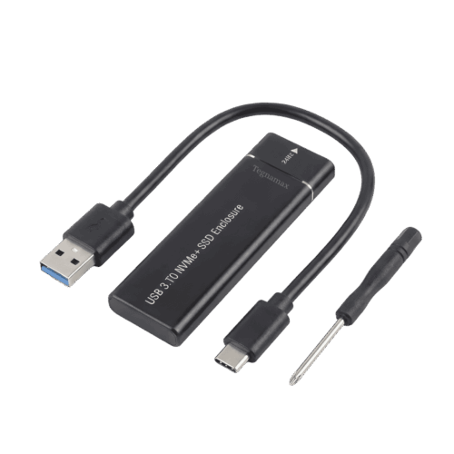 Carcasa Enclosure M.2 Dual NVMe + SATA – Adaptador USB-C Universal (Lee 1 y 2 Ranuras)