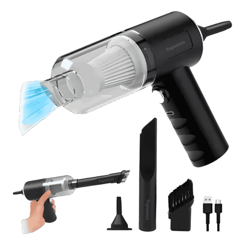 Mini Sopladora y Aspiradora Recargable – 70000RPM 3 Velocidades para PC y Auto