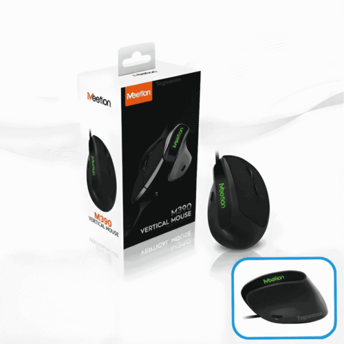 Mouse vertical MEETION M390 — USB, 800–3200 DPI, 1000 Hz