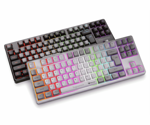 Teclado gamer MEETION MT-MK14 — wireless multimodo, RGB, switch rojo
