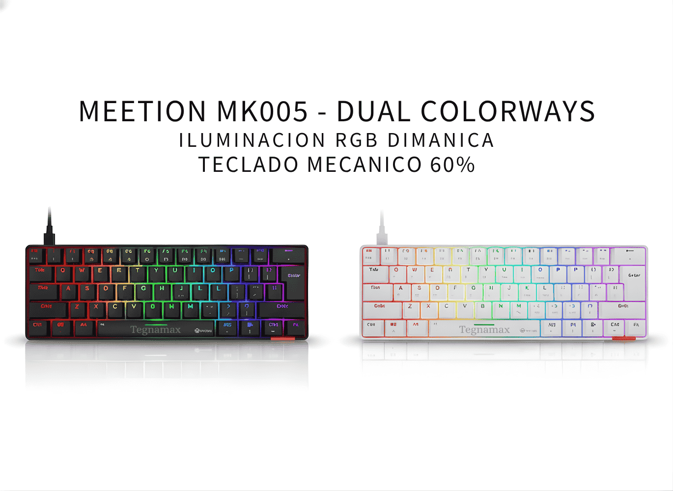 teclado mecanico meetion mk005 tkl rgb color negro