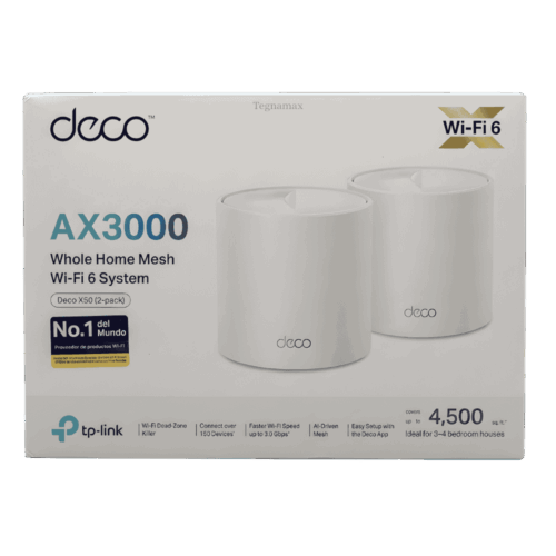 Sistema Red Wi-Fi 6 Malla TP-Link Deco X50 AX3000 HomeShield 2-Pack