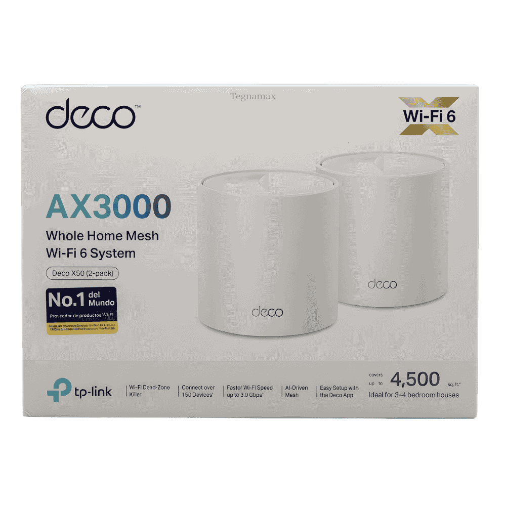 sistema wifi mesh tp-link deco x50 ax3000 pack de 2 unidades