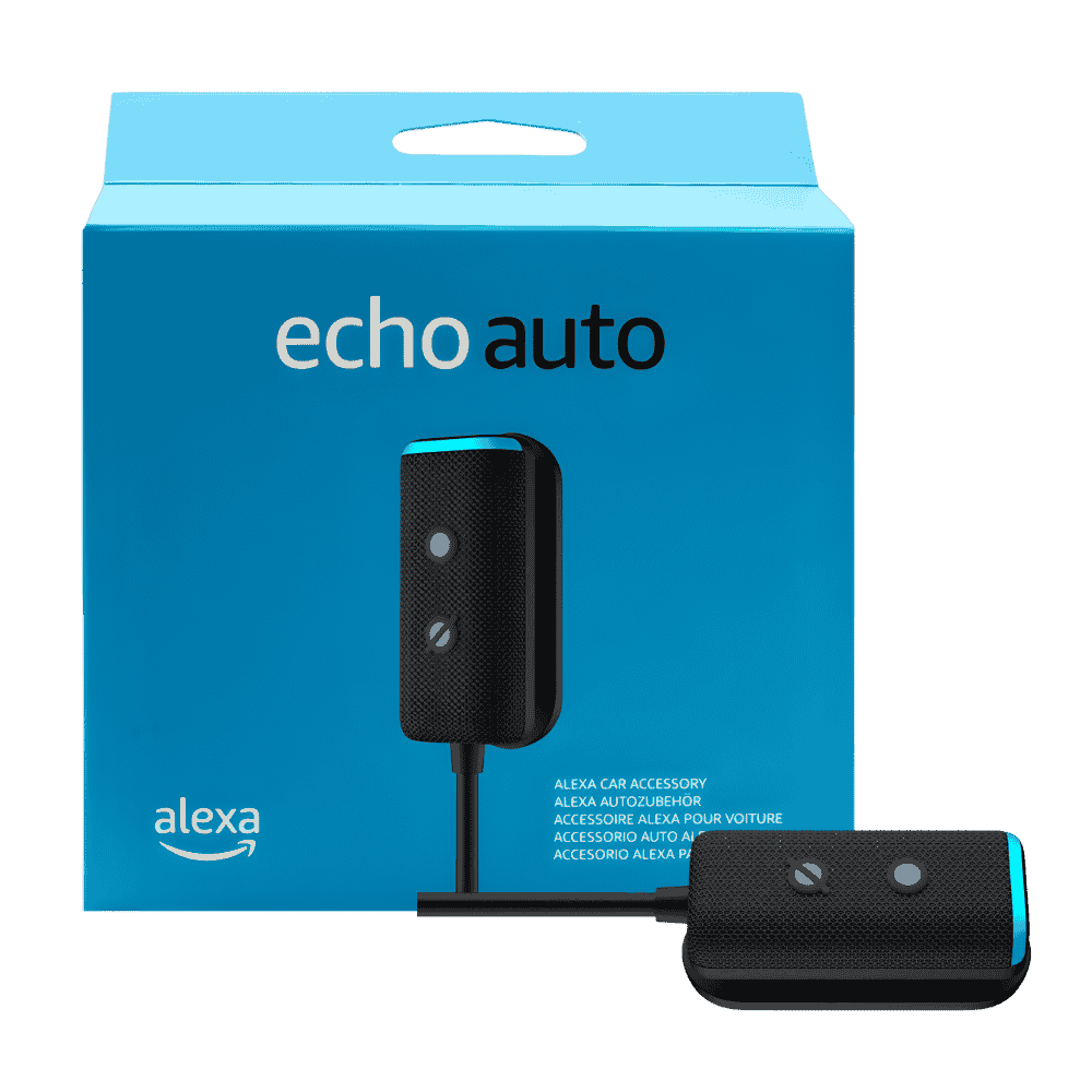 dispositivo amazon echo auto con alexa integrado montado en rejilla de ventilacion