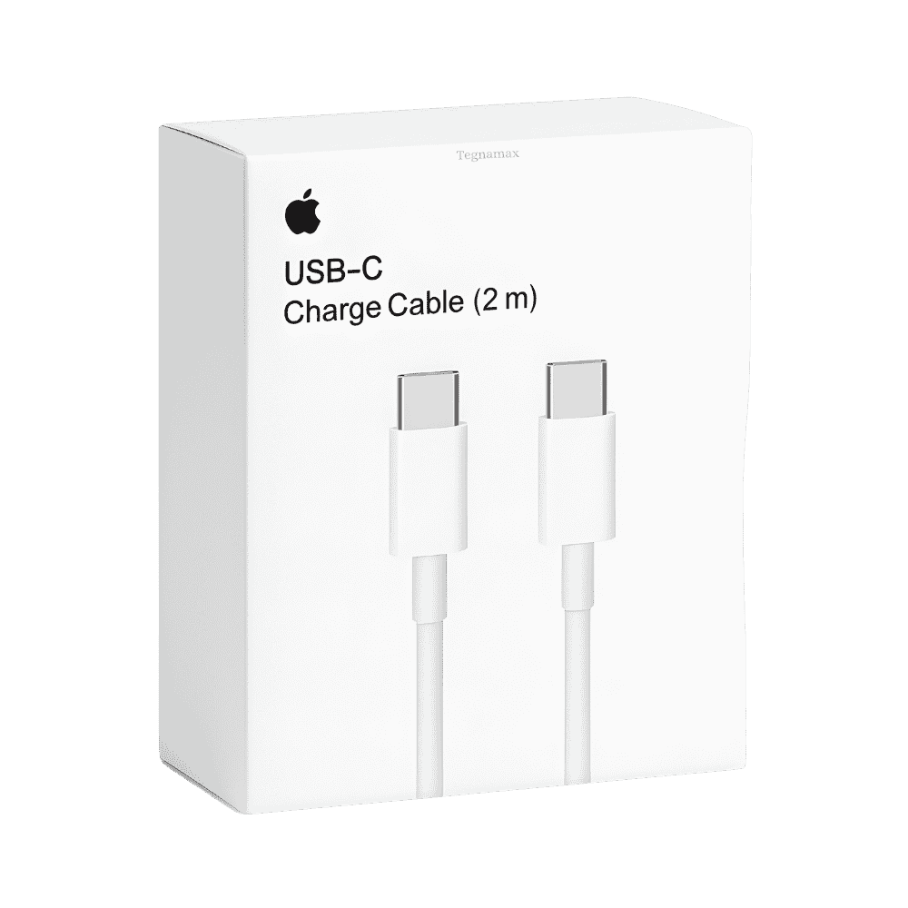 Cable tipo c 240w blanco de 2 metros enrollado