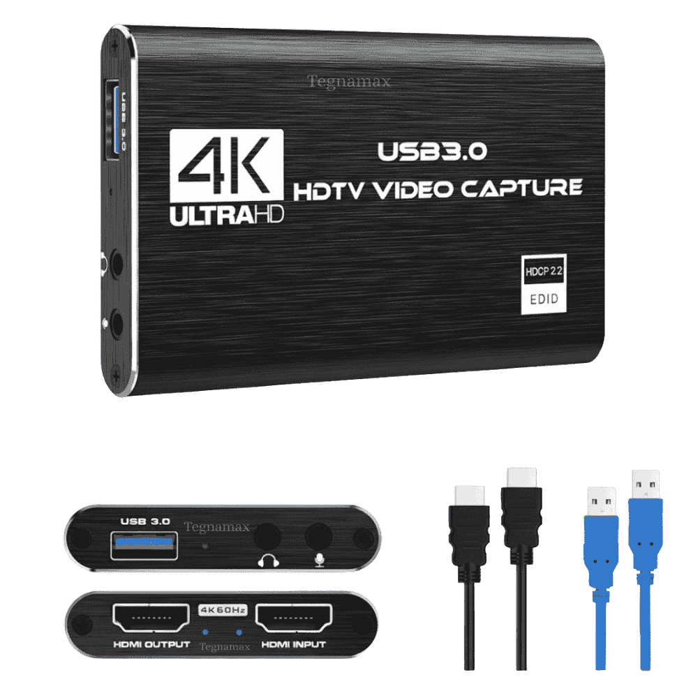 Capturadora video HDMI 4K USB streaming Tegnamax