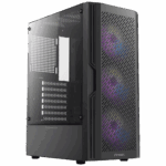 gabinete gamer antec ax20 con 5 ventiladores rgb fijos incluidos y vidrio templado