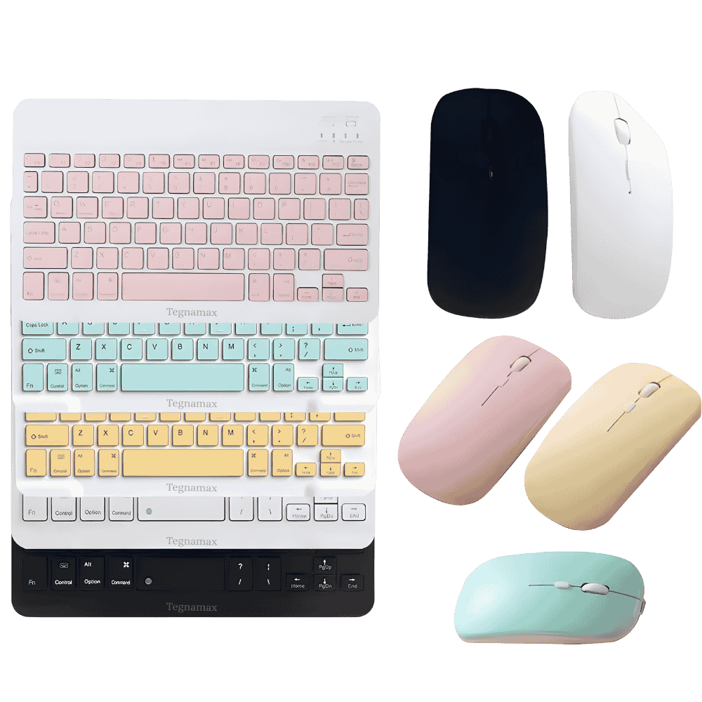 kit de teclado y mouse bluetooth slim disponible en colores negro blanco y verde