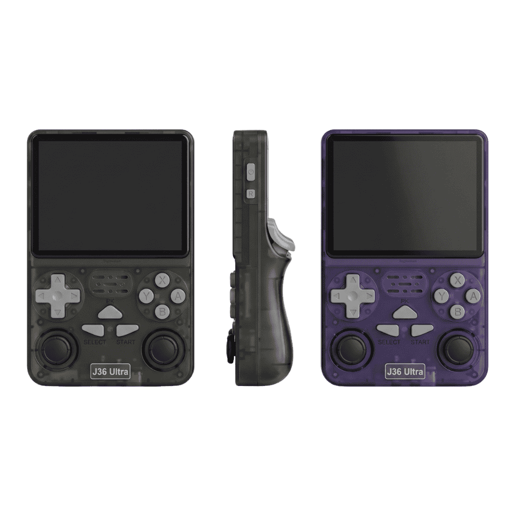 Consola De Videojuegos Portátil J36 Ultra Retro Negra Y Morada