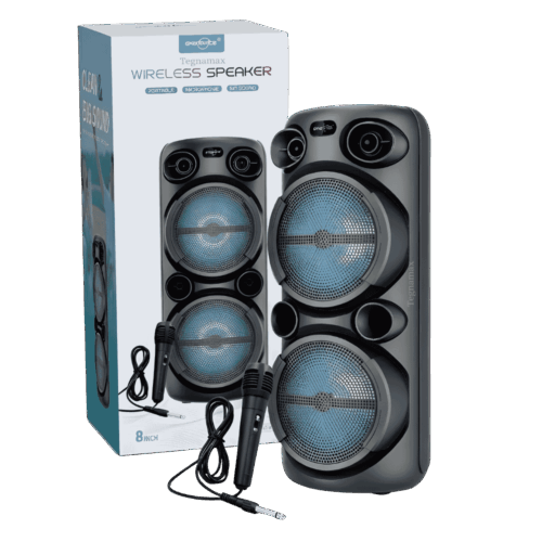 Parlante Bluetooth 8 Pulgadas GTS-2059 – Karaoke con Micrófono y Luces LED