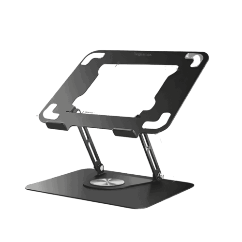 Soporte de Laptop Giratorio 360° Metálico OVI – Base Rotatoria Ergonómica de Aluminio