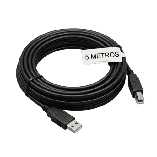Cable USB Impresora Universal 5 Metros Tipo B Macho Reforzado