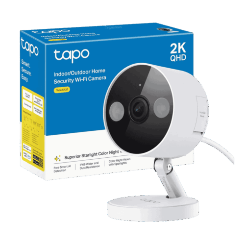 Cámara Tapo C120 – Seguridad Exterior 2K con Visión Nocturna a Color Starlight