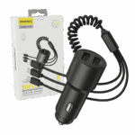 Cargador auto carga rápida 5 en 1 con extensión para asientos traseros