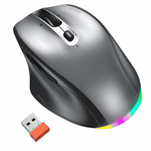 Mouse Meetion Wireless BTM007 RGB Recargable (Inalámbrico 2.4GHz)