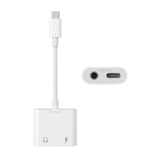 Adaptador Tipo C Universal A Dos Salidas Auxiliar 3.5mm Y Carga