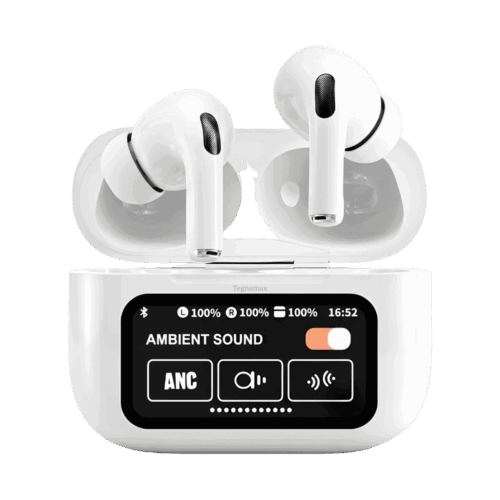 Audífono Bluetooth TWS Con Pantalla Inteligente ANC Y ENC Inalámbrico