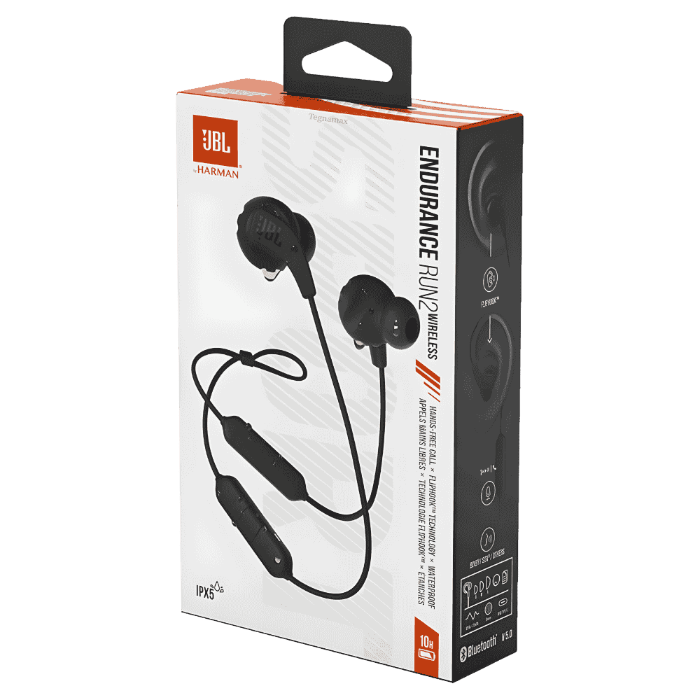 Audifonos deportivos inalambricos jbl endurance run 2 color negro con cable de union