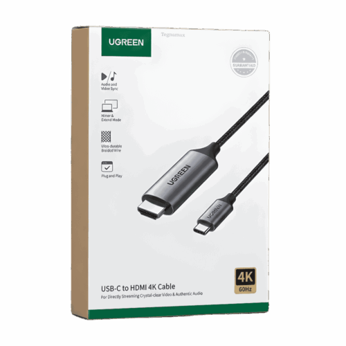 Cable Adaptador De Video Ugreen Tipo C A HDMI MM142 1.5 Metros 4K