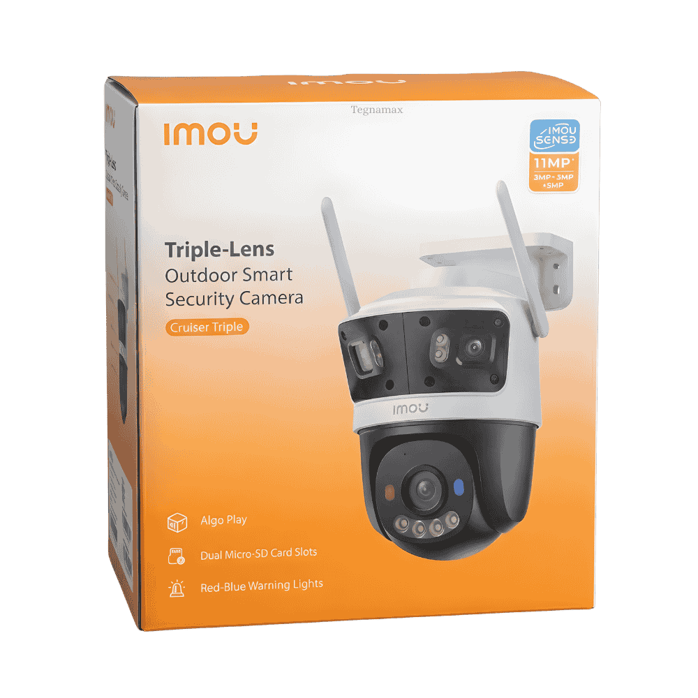 Camara wifi imou cruiser triple lente 11mp con antenas duales y luces policiales