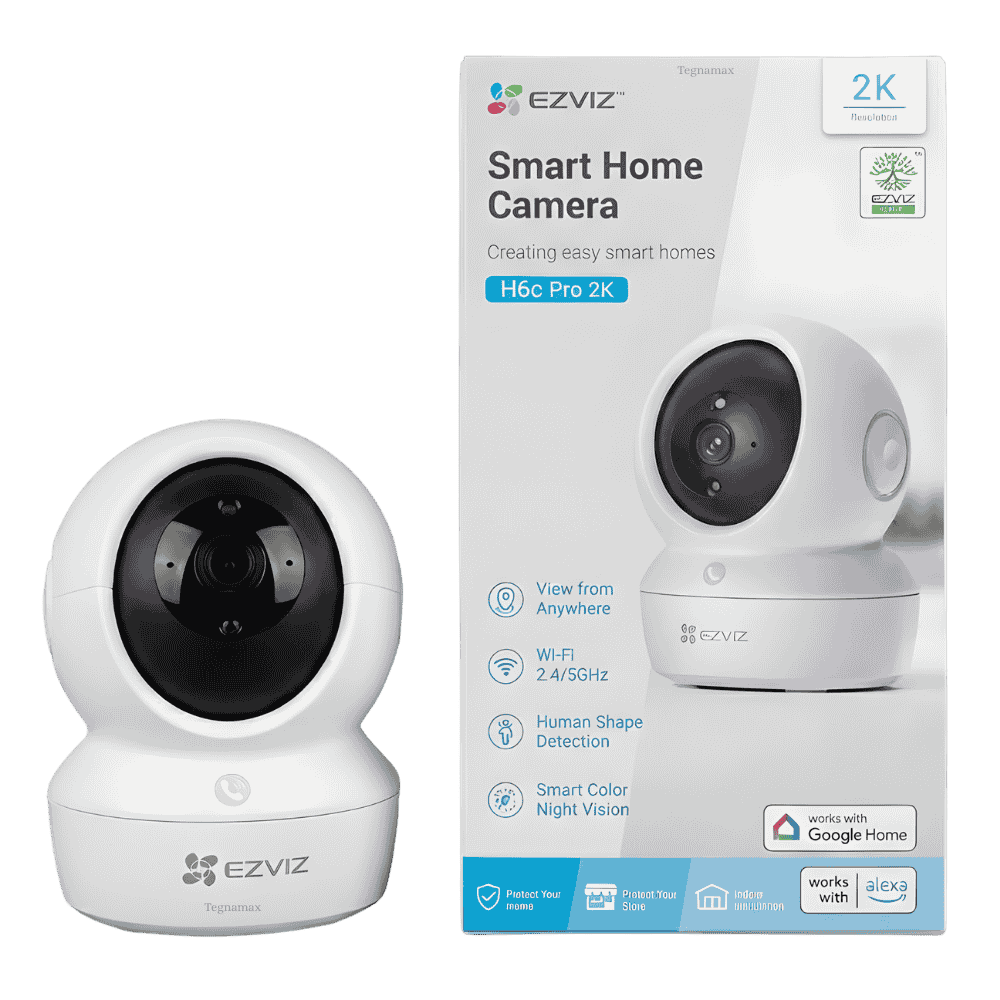 Camara de seguridad ip ezviz h6c pro 2k rotativa con boton de llamada tactil