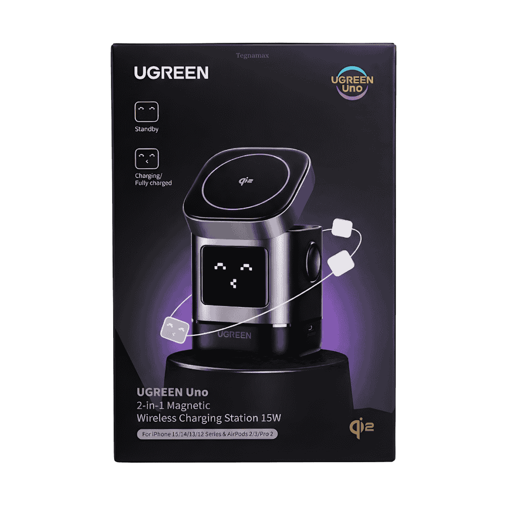 Estacion de carga inalambrica magnetica ugreen w709 modelo uno con diseno de robot