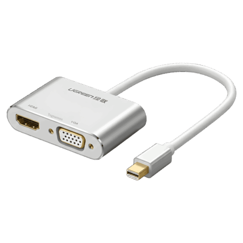 Adaptador Convertidor Ugreen Mini DisplayPort A HDMI Y VGA MD115