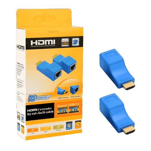 Extensor De Video HDMI A RJ45 Por Cable De Red Cat6 30 Metros 1080p