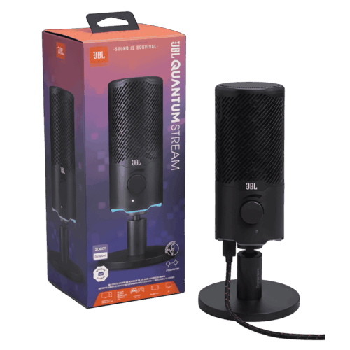 Micrófono USB JBL Quantum Stream Dual Pattern RGB Streaming Y Gaming