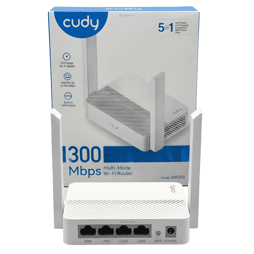 Router cudy wr300 n300 color blanco con dos antenas de alta ganancia