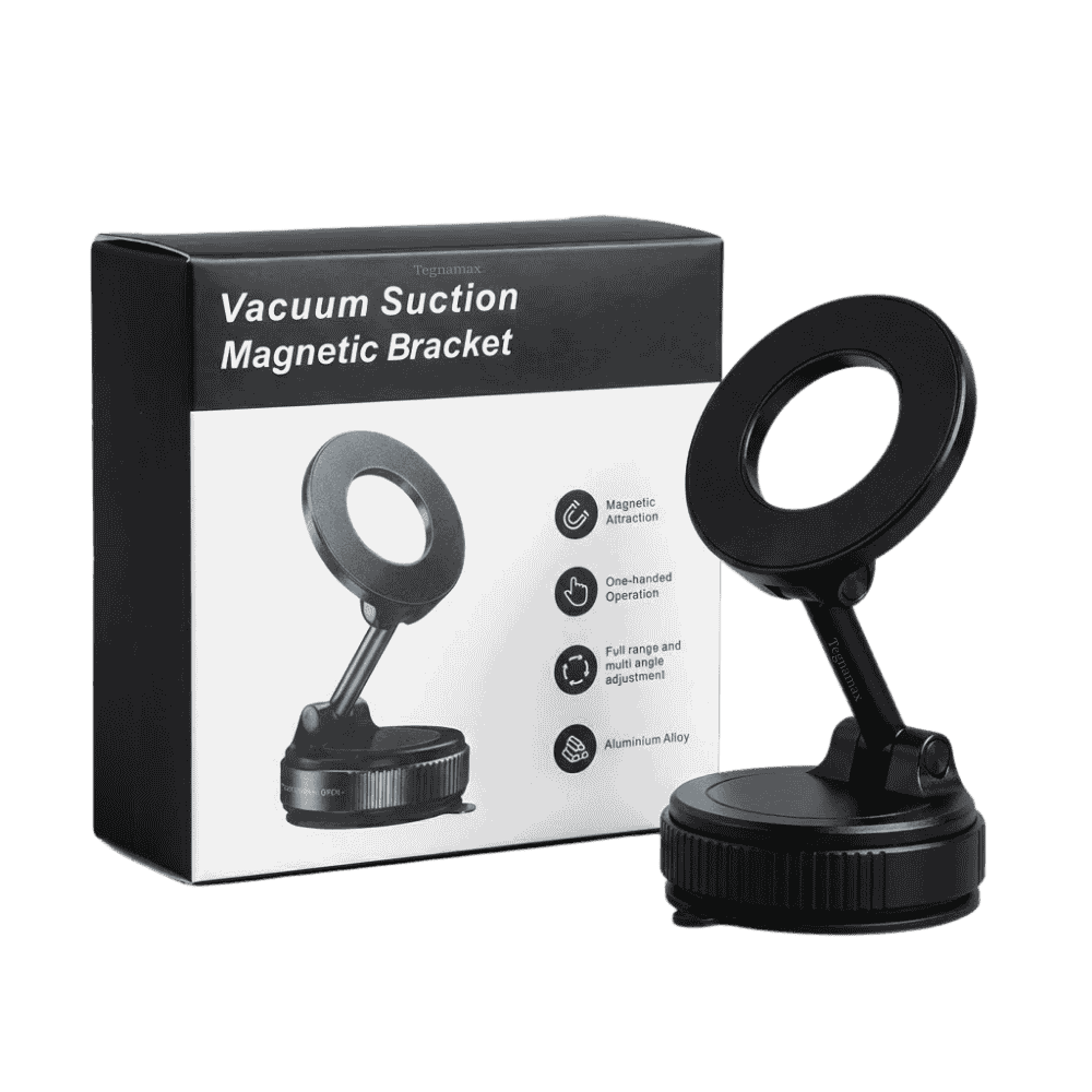 Soporte anillo magnetico celular metalico giratorio color negro