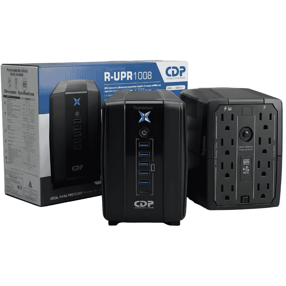 Ups interactivo 1000va cdp 500w con 5 puertos usb a y 1 usb c frontal