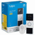 Video portero tplink tapo d210 2k inalambrico instalado en puerta