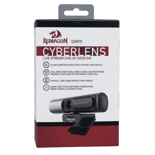 Cámara Web Redragon Cyberlens GW911 UHD 4K USB