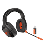 Audifono gamer inalambrico meetion bth012 de color negro con microfono abatible