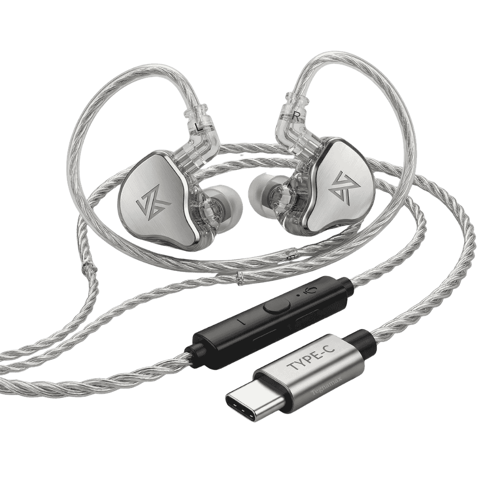 Audifonos kz in ear con conector moderno usb tipo c y chip dac