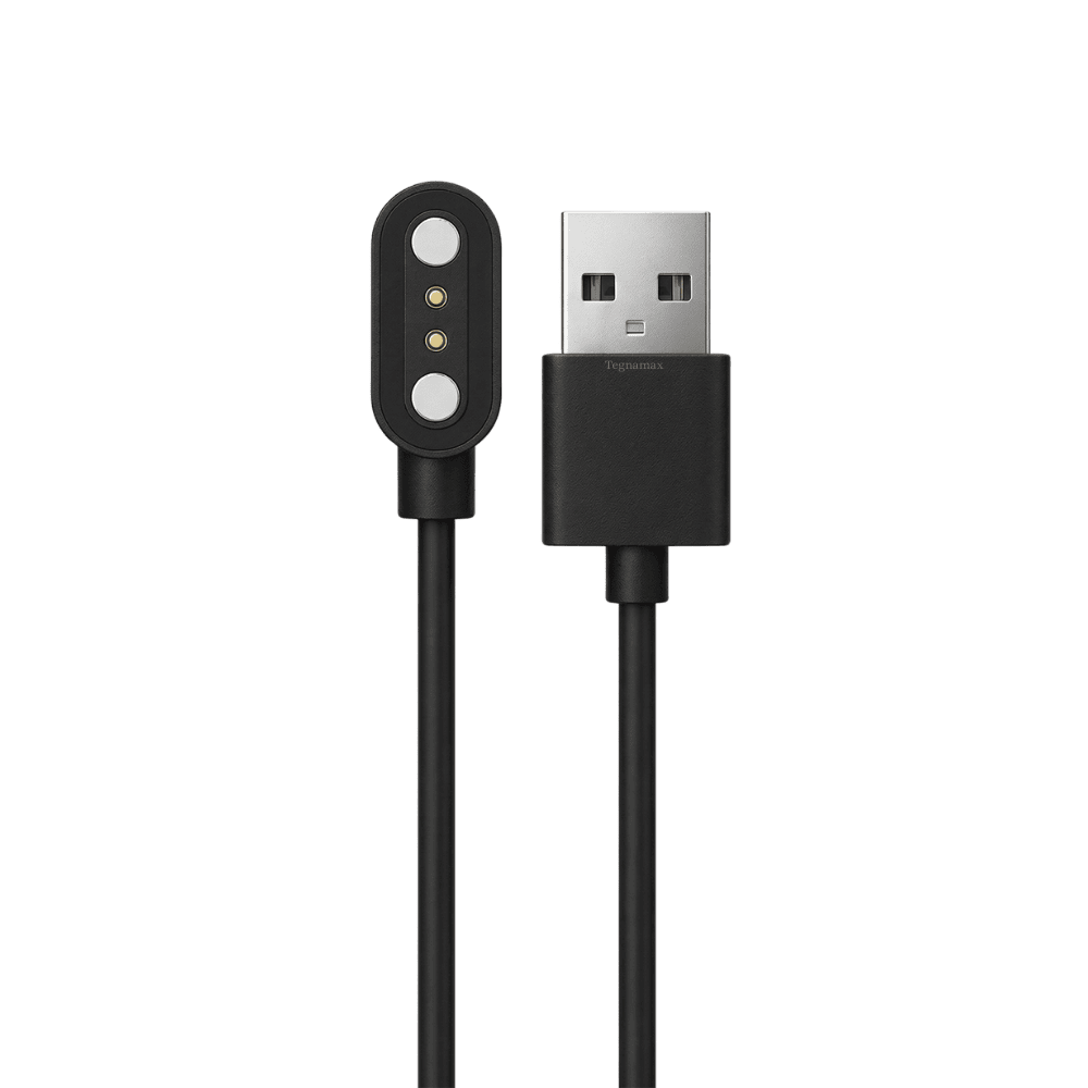 Cable de carga usb con pines magneticos para smartwatch q70 de color negro