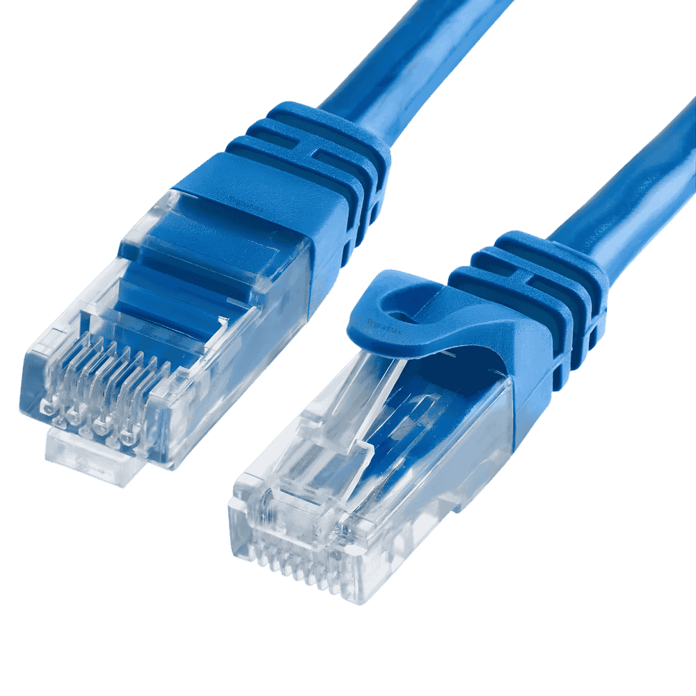 Cable de red ethernet cat6 de cinco metros color azul para internet