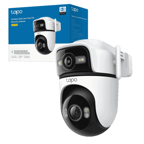 Cámara De Seguridad Doble Lente WiFi Tapo C545D 2K Panorámica