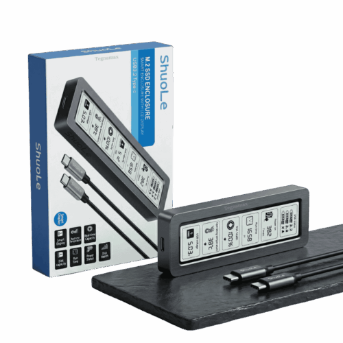 Carcasa Cofre Enclosure M.2 NVMe Con Pantalla Digital Inteligente