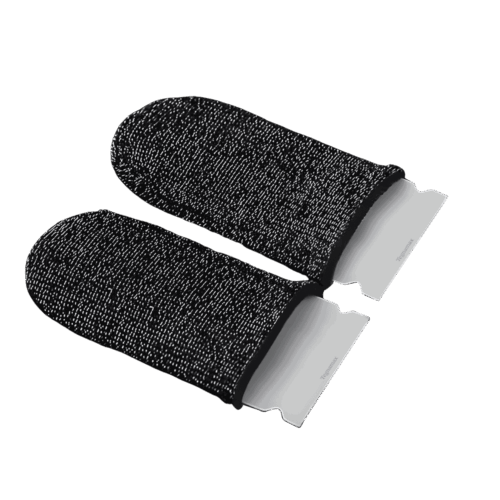 Fundas Táctiles Dedales Gamer Modelo A1 Celular Anti Sudor Fibra De Plata