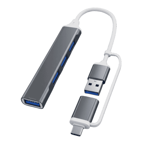 Adaptador Hub USB Tipo C A 4 Puertos USB 3.0 Alta Velocidad Multiplicador