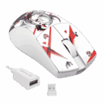 Mouse gamer inalambrico redragon king pro de color negro con diseño ultraligero