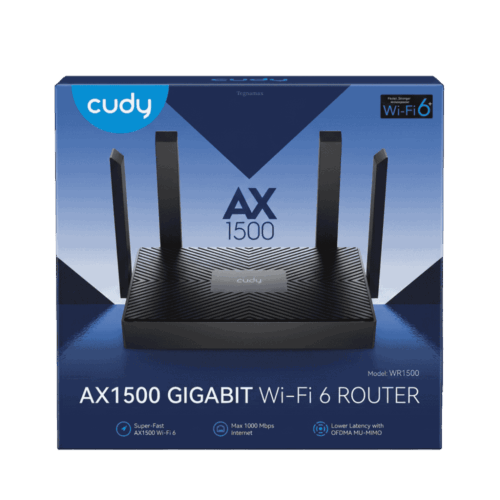 Router Inalámbrico Cudy WR1500 AX1500 Gigabit Wi-Fi 6 Dual Band 5GHz