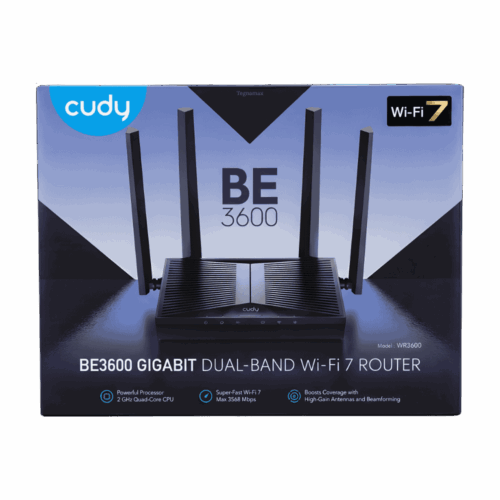 Router Inalámbrico Cudy BE3600 WR3600 Gigabit Wi-Fi 7 Dual Band 5GHz