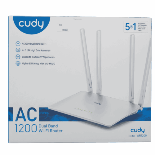 Router Inalámbrico Cudy WR1200 AC1200Mbps Dual Band 5GHz 4 Antenas