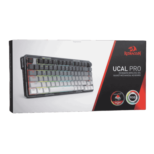 Teclado Mecánico Gamer Redragon Ucal K673GG-RGB-PRO 75% Triple Conexión