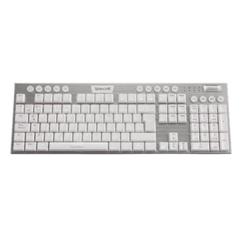 Teclado Mecánico Gamer Redragon Horus Blanco 100% Switch Rojo Triple Conexión